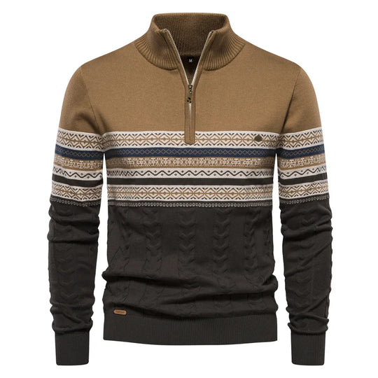 James - Hochwertiger Pullover mit Retro-Mustern