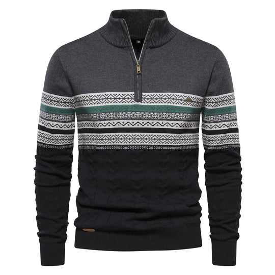 James - Hochwertiger Pullover mit Retro-Mustern