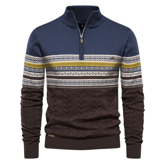 James - Hochwertiger Pullover mit Retro-Mustern