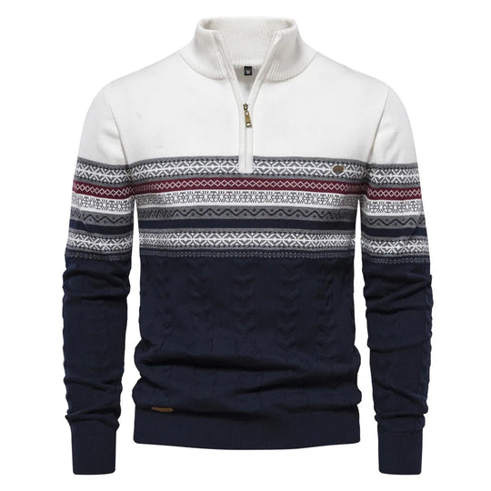 James - Hochwertiger Pullover mit Retro-Mustern